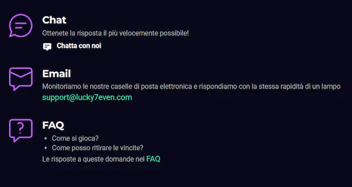Lucky7even Casino Italia responsible